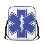 The Star Of Life Paramedic Symbol Print Rectangular Crossbody Bag