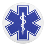 The Star Of Life Paramedic Symbol Print Round Blanket