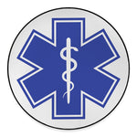 The Star Of Life Paramedic Symbol Print Round Floor Mat