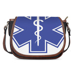 The Star Of Life Paramedic Symbol Print Saddle Bag