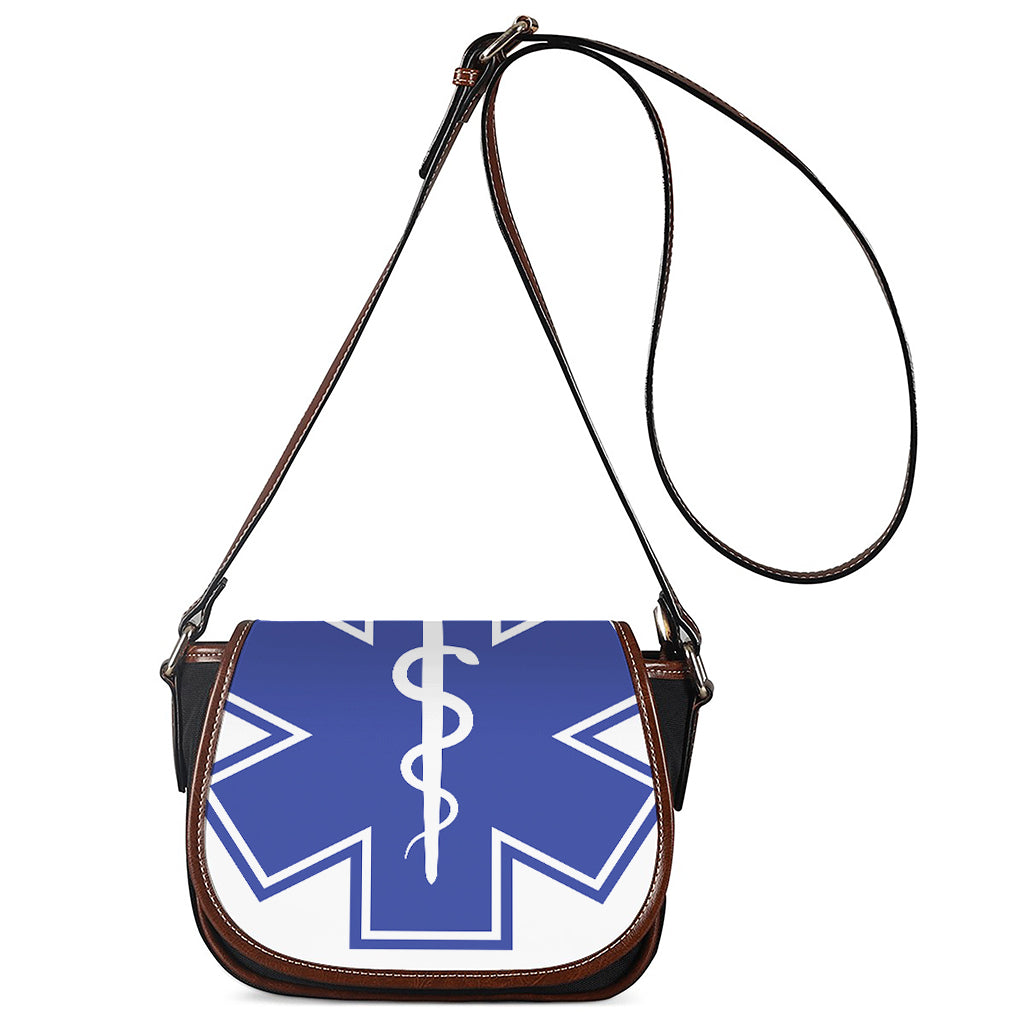 The Star Of Life Paramedic Symbol Print Saddle Bag