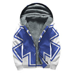 The Star Of Life Paramedic Symbol Print Sherpa Lined Zip Up Hoodie