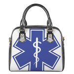 The Star Of Life Paramedic Symbol Print Shoulder Handbag