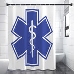 The Star Of Life Paramedic Symbol Print Shower Curtain