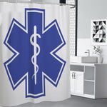 The Star Of Life Paramedic Symbol Print Shower Curtain