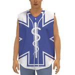 The Star Of Life Paramedic Symbol Print Sleeveless Baseball Jersey