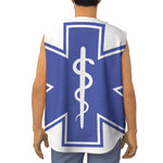 The Star Of Life Paramedic Symbol Print Sleeveless Baseball Jersey
