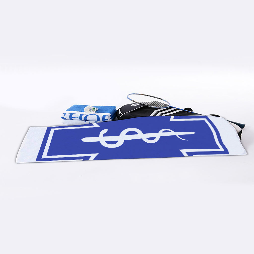 The Star Of Life Paramedic Symbol Print Sports Towel