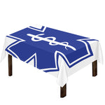 The Star Of Life Paramedic Symbol Print Tablecloth