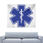 The Star Of Life Paramedic Symbol Print Tapestry