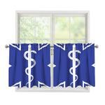 The Star Of Life Paramedic Symbol Print Tier Curtains