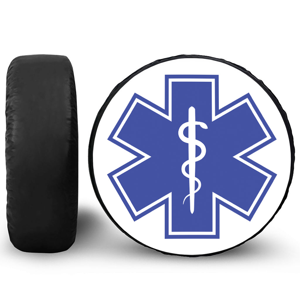 The Star Of Life Paramedic Symbol Print Tire Cover