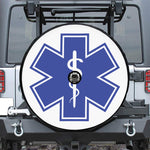 The Star Of Life Paramedic Symbol Print Tire Cover With Camera Hole
