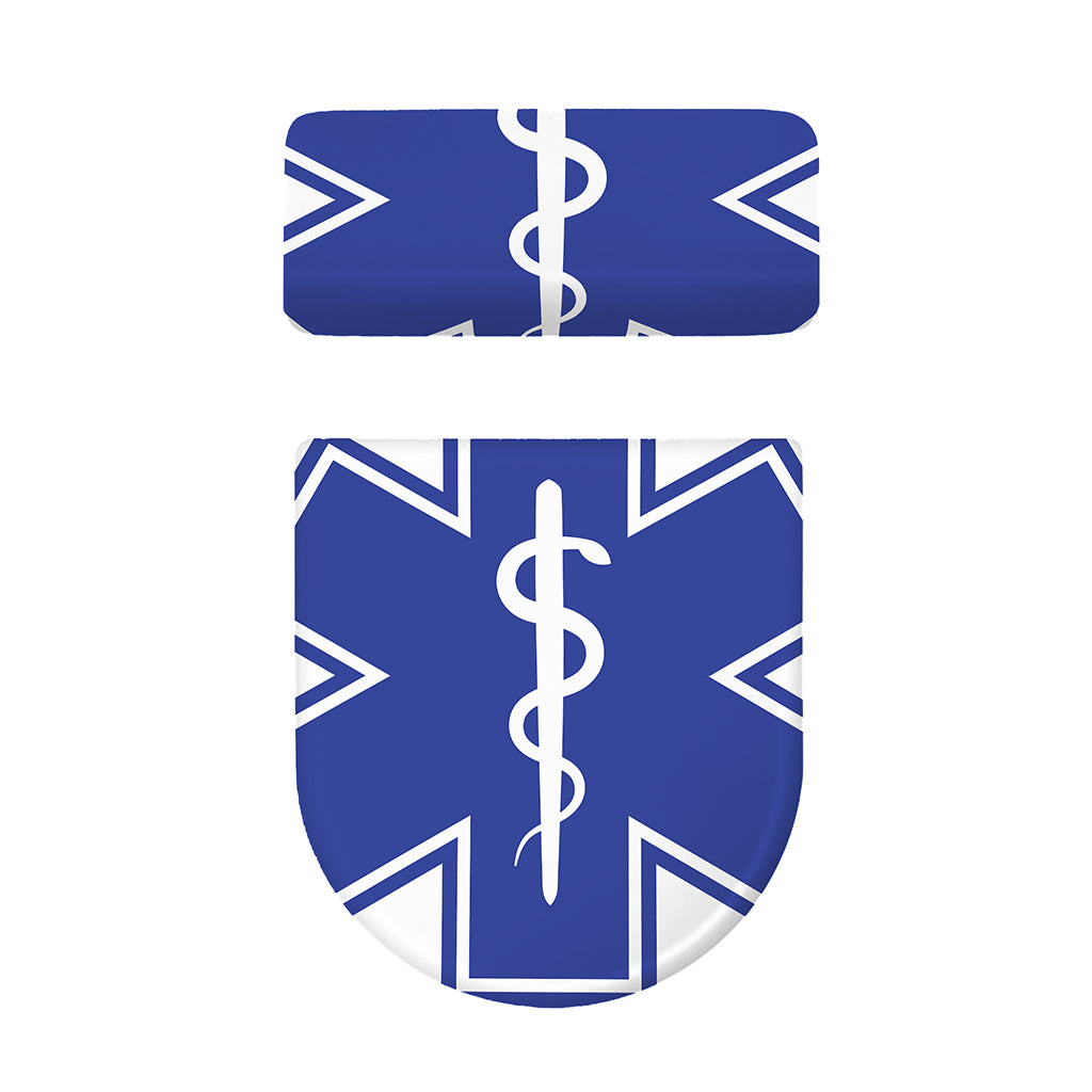 The Star Of Life Paramedic Symbol Print Toilet Lid And Tank Cover Set