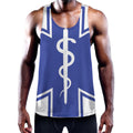 The Star Of Life Paramedic Symbol Print Men's Workout Tank Top