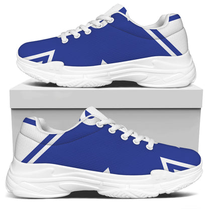 The Star Of Life Paramedic Symbol Print White Chunky Shoes