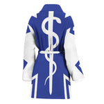 The Star Of Life Paramedic Symbol Print Women's Bathrobe