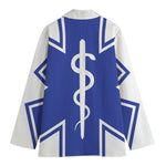 The Star Of Life Paramedic Symbol Print Women's Cotton Blazer