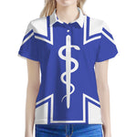 The Star Of Life Paramedic Symbol Print Women's Polo Shirt