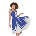 The Star Of Life Paramedic Symbol Print Sleeveless Knee Length Dress