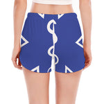 The Star Of Life Paramedic Symbol Print Women's Split Running Shorts