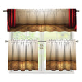 Theater Stage Print 3 Piece Kitchen Curtains