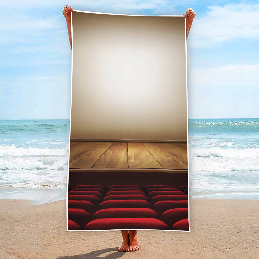 Theater Stage Print Beach Towel
