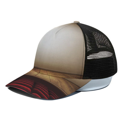 Theater Stage Print Black Mesh Trucker Cap