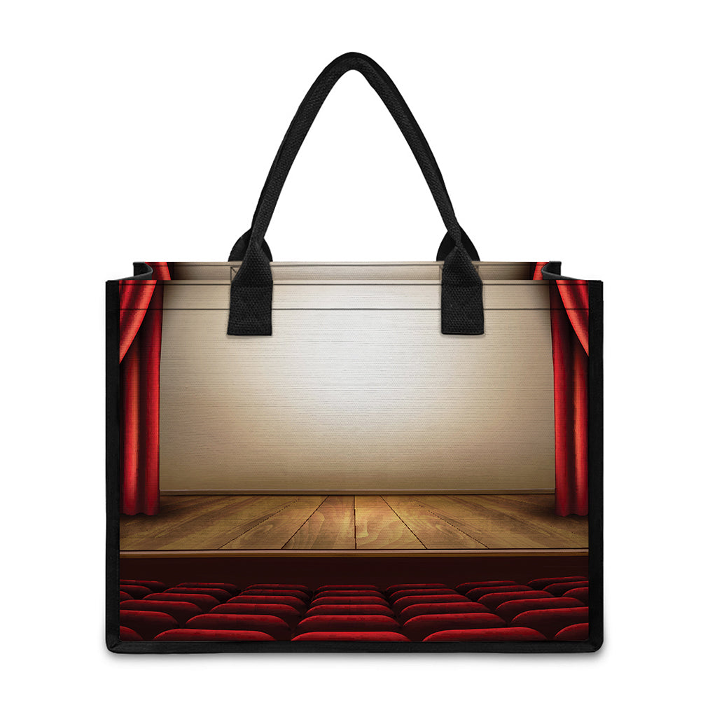 Theater Stage Print Canvas Tote Bag