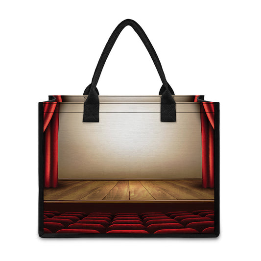 Theater Stage Print Canvas Tote Bag