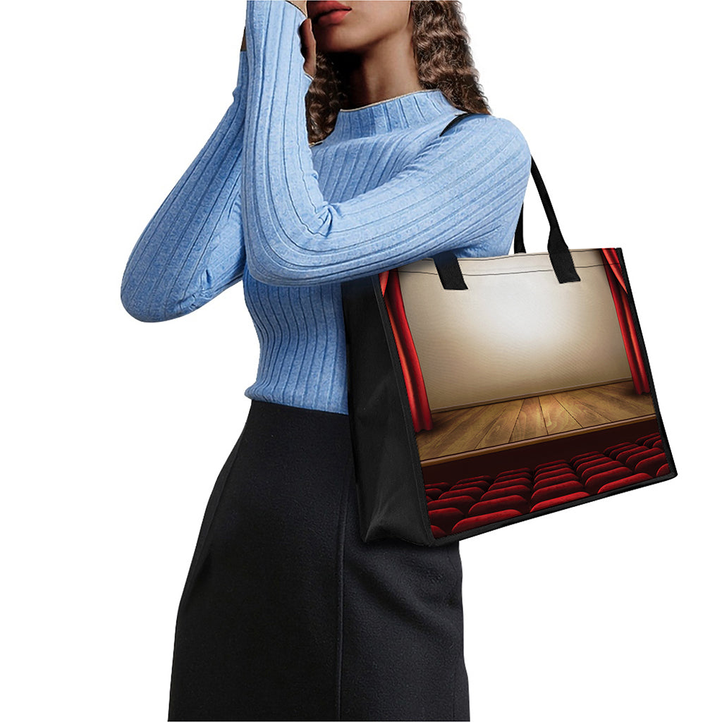 Theater Stage Print Canvas Tote Bag