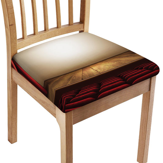 Theater Stage Print Chair Cushion Cover