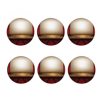 Theater Stage Print Coaster Set