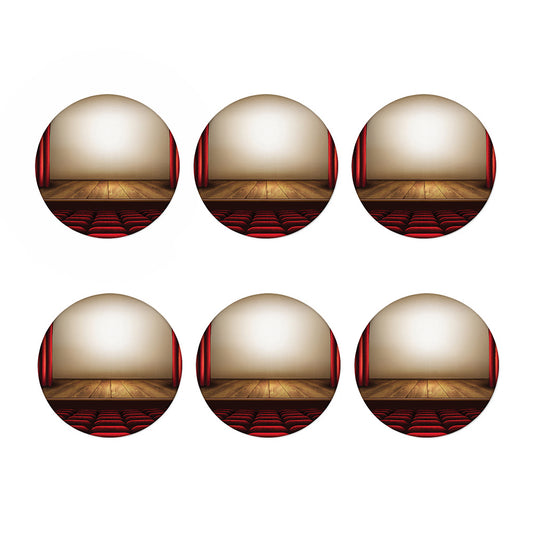 Theater Stage Print Coaster Set