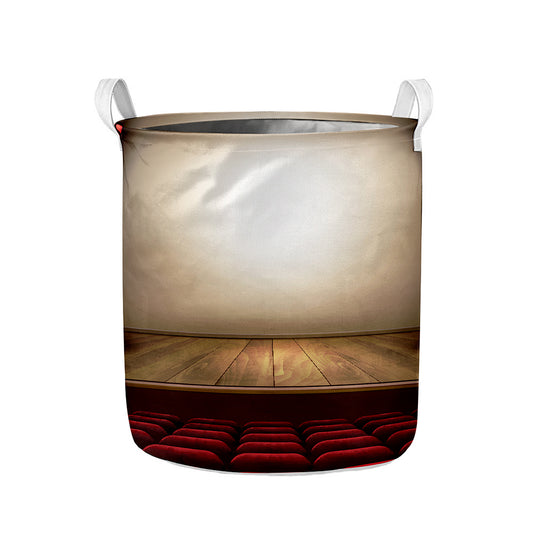 Theater Stage Print Collapsible Laundry Basket