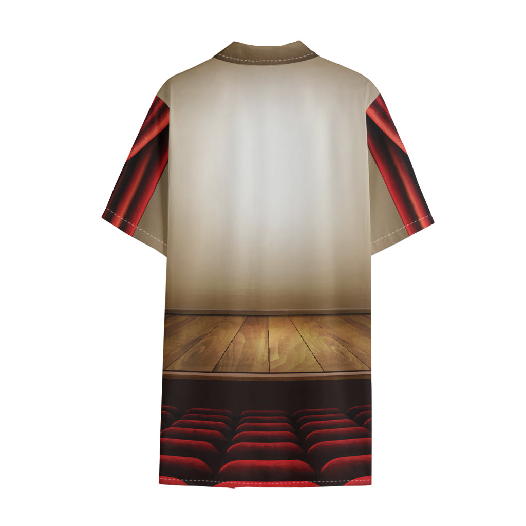 Theater Stage Print Cotton Hawaiian Shirt