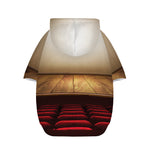 Theater Stage Print Dog Zip Up Hoodie