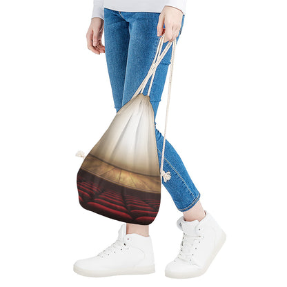 Theater Stage Print Drawstring Bag