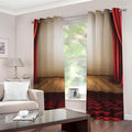 Theater Stage Print Extra Wide Grommet Curtains