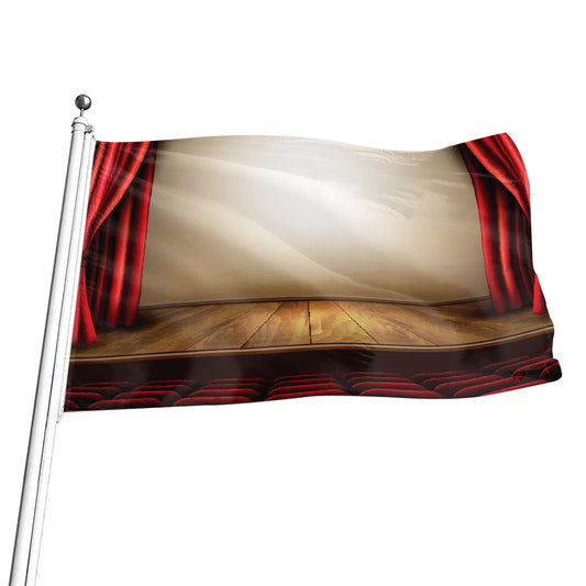 Theater Stage Print Flag
