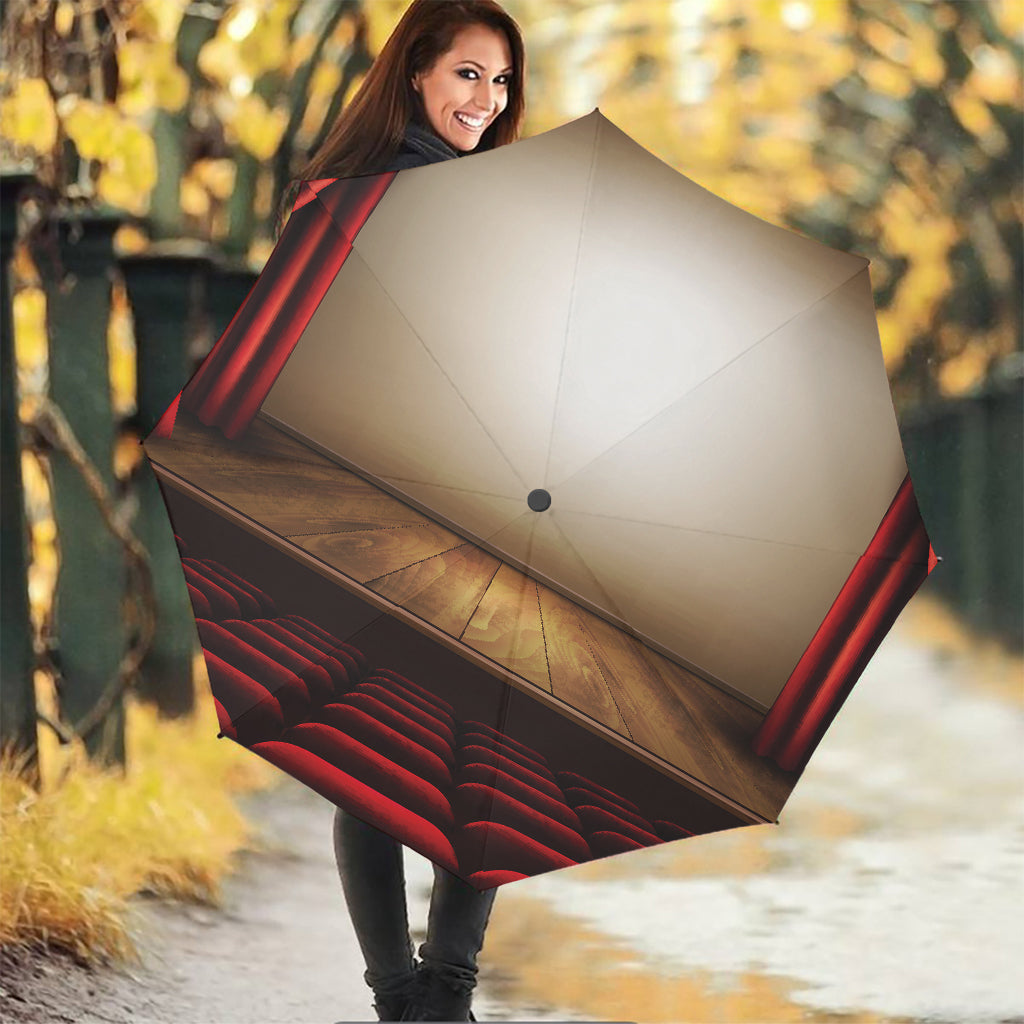 Theater Stage Print Foldable Umbrella