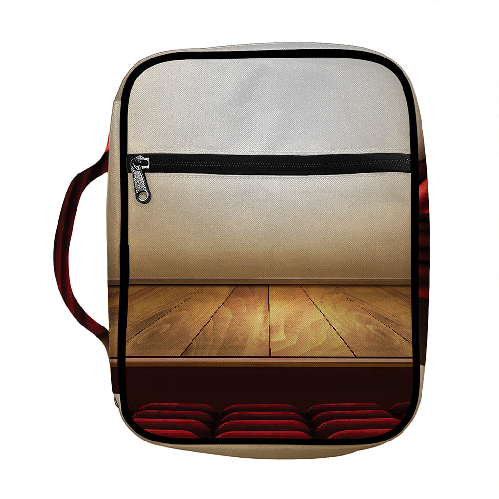 Theater Stage Print Front Pocket Bible Bag
