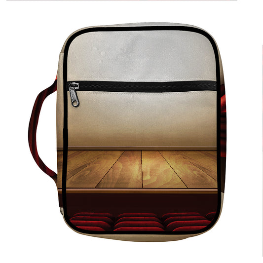 Theater Stage Print Front Pocket Bible Bag