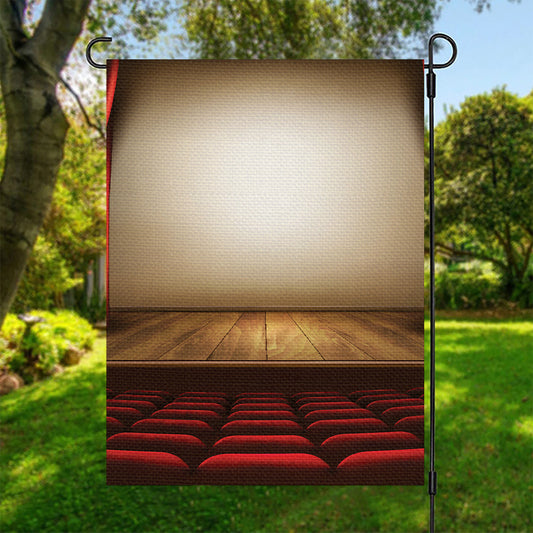 Theater Stage Print Garden Flag