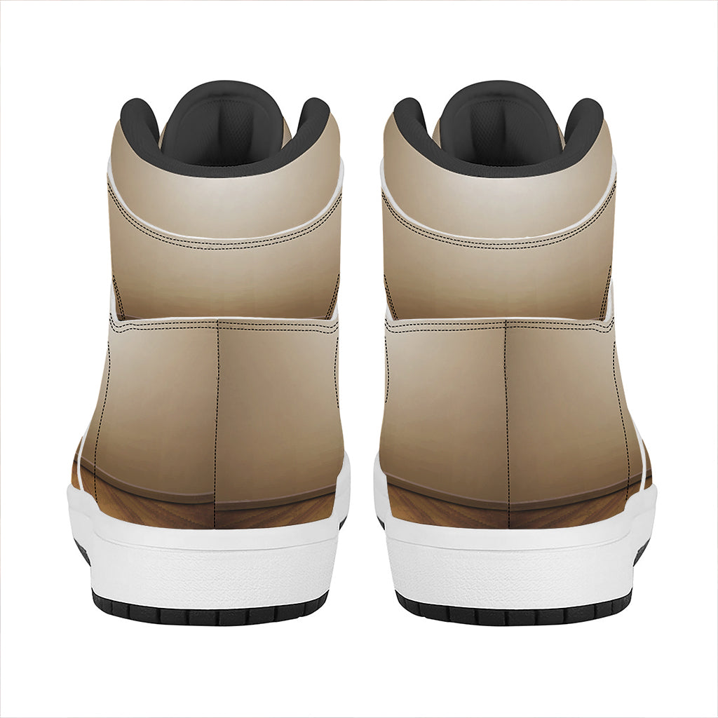 Theater Stage Print High Top Leather Sneakers