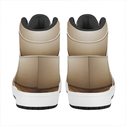 Theater Stage Print High Top Leather Sneakers