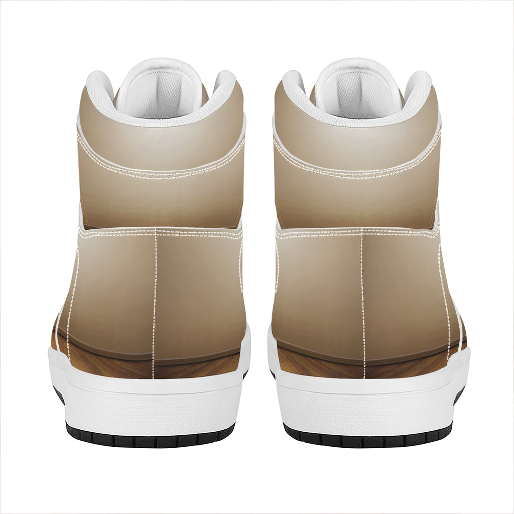 Theater Stage Print High Top Leather Sneakers