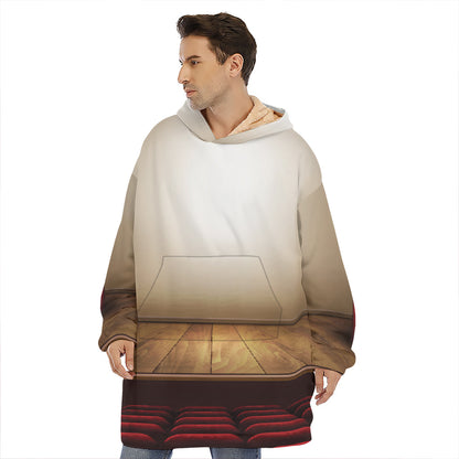 Theater Stage Print Hoodie Blanket