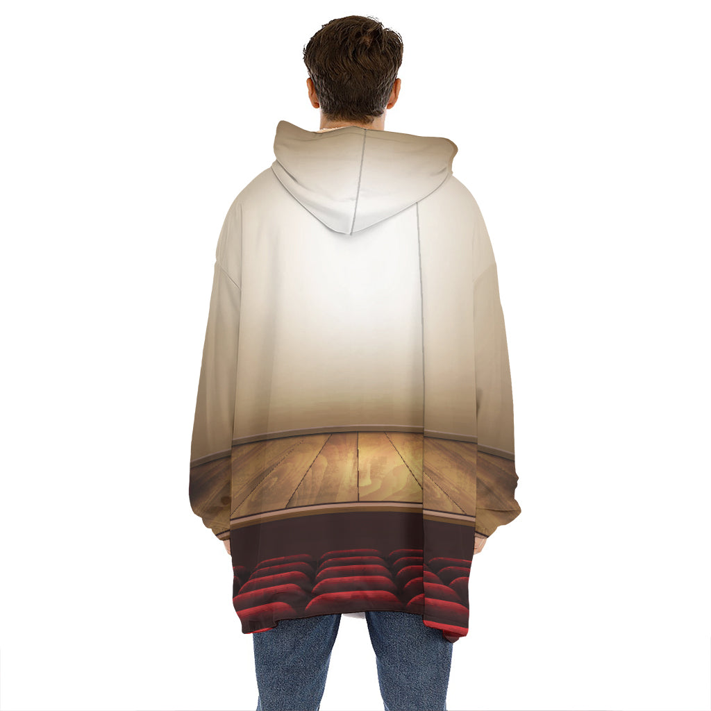 Theater Stage Print Hoodie Blanket