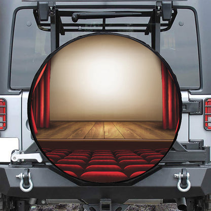 Theater Stage Print Leather Spare Tire Cover